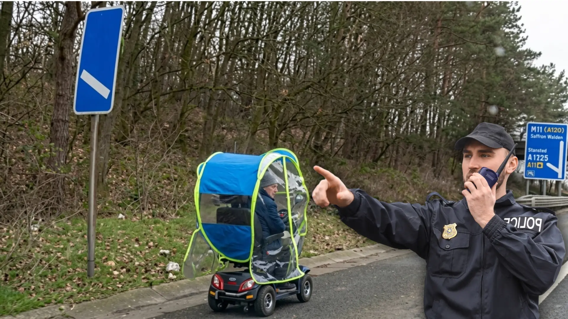Scooter électrique : un insolite défi sur l'autoroute britannique