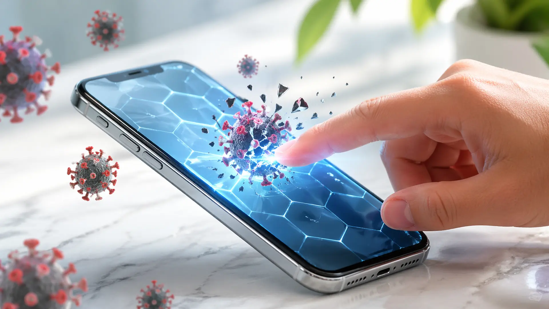 Un nouveau plastique capable de détruire les virus à la surface de nos smartphones