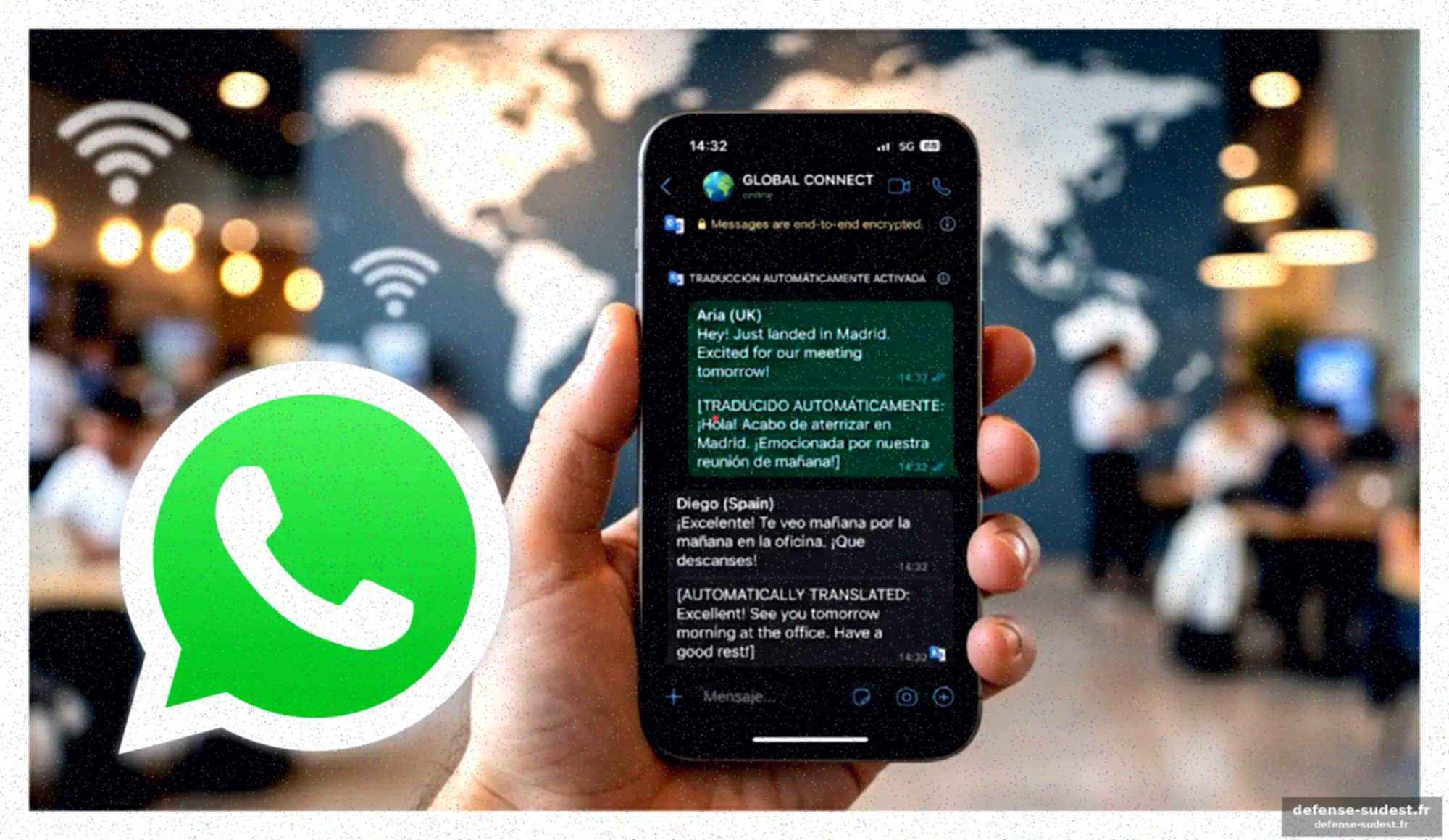 La fonction de traduction automatique pour whatsapp fonctionnera en sélectionnant le langage préféré de chaque utilisateur