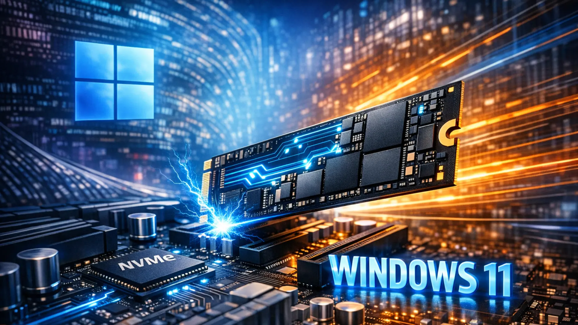 Windows 11 adopte directement les disques ssd nvme, ce qui améliore substantiellement les performances